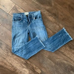 Current/Elliott Distressed Crop Jeans